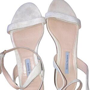 Emme Parsons Suede Wrap Sandals In Cream Size 9 Made In Italy